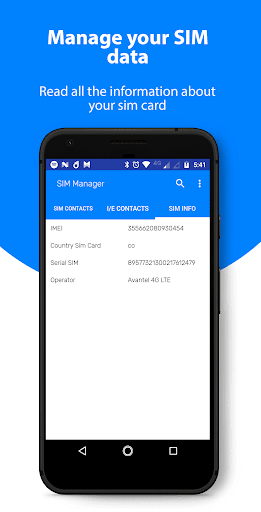 SIM Card Manager - Image screenshot of android app