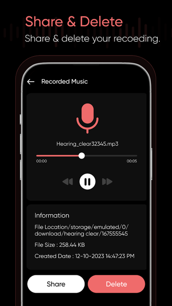 Hearing Clear: Sound Amplifier - عکس برنامه موبایلی اندروید