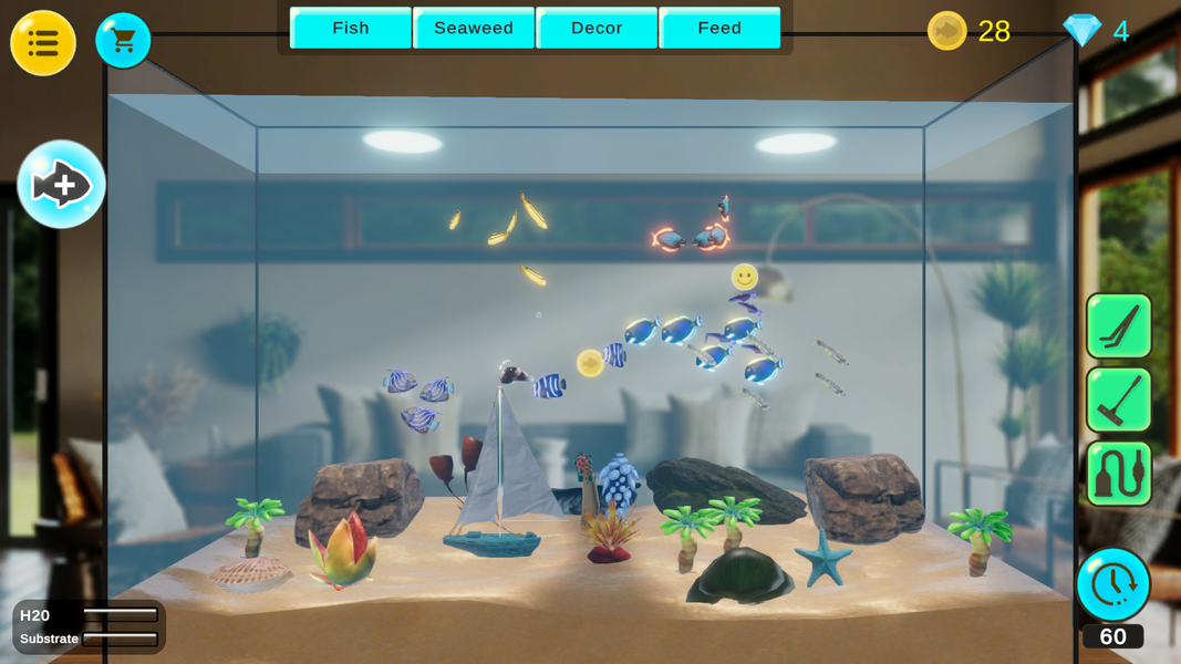 Aquarium 3D - Fish Farm - Gameplay image of android game