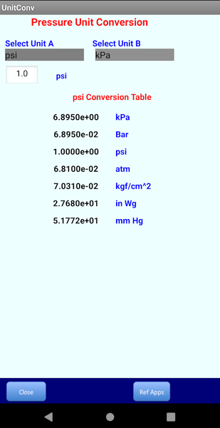 Engineering Unit Conversion - عکس برنامه موبایلی اندروید