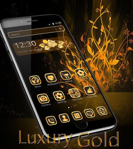 Luxury Gold Theme Gold Rose - Image screenshot of android app