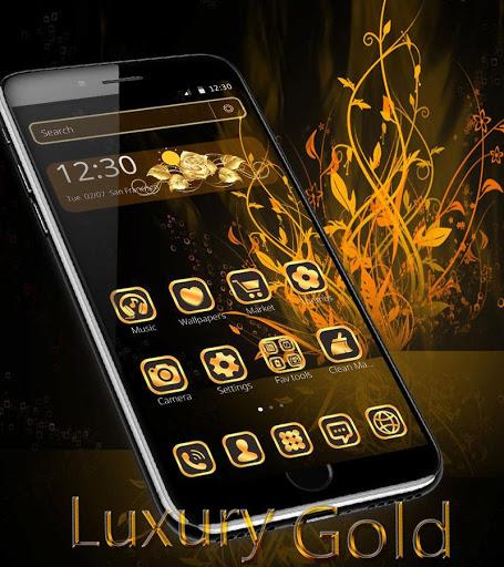 Luxury Gold Theme Gold Rose - عکس برنامه موبایلی اندروید