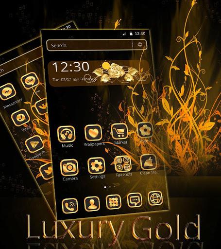 Luxury Gold Theme Gold Rose - عکس برنامه موبایلی اندروید