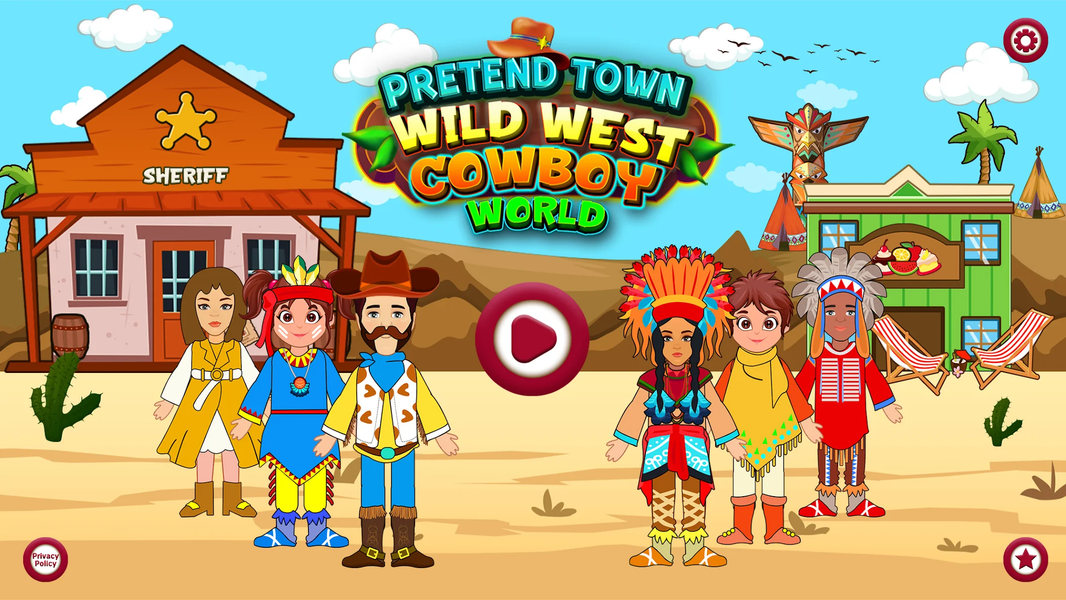Pretend Town Cowboy Wild West - Gameplay image of android game