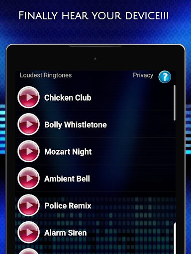 Loudest Ringtones - عکس برنامه موبایلی اندروید