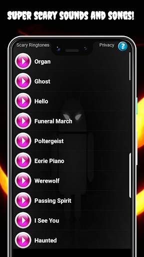 Scary Ringtones - Image screenshot of android app