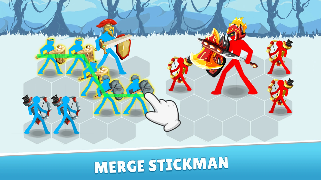 Merge Master- Stickman Warrior - Gameplay image of android game