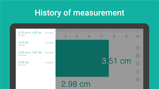 Digital Ruler : Inches & cm - عکس برنامه موبایلی اندروید