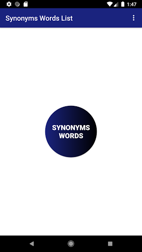 Synonyms Words List - Image screenshot of android app