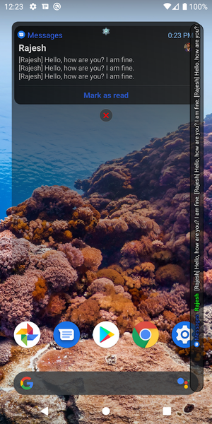 Noticker - Notification Ticker - عکس برنامه موبایلی اندروید