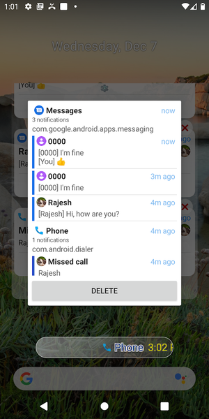 Notification Widget - عکس برنامه موبایلی اندروید