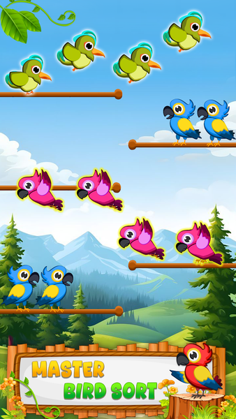 Bird Sort Game: Color Puzzle - Gameplay image of android game