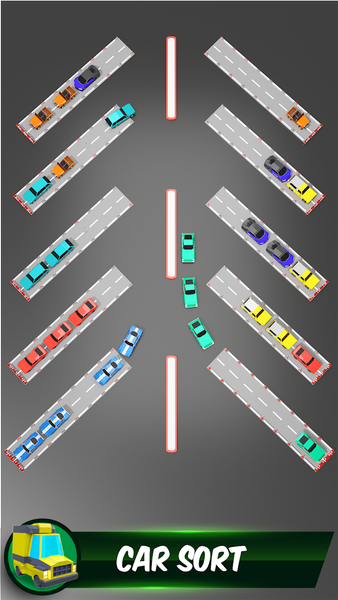 Car Sort - Clear the Lot!! - Gameplay image of android game