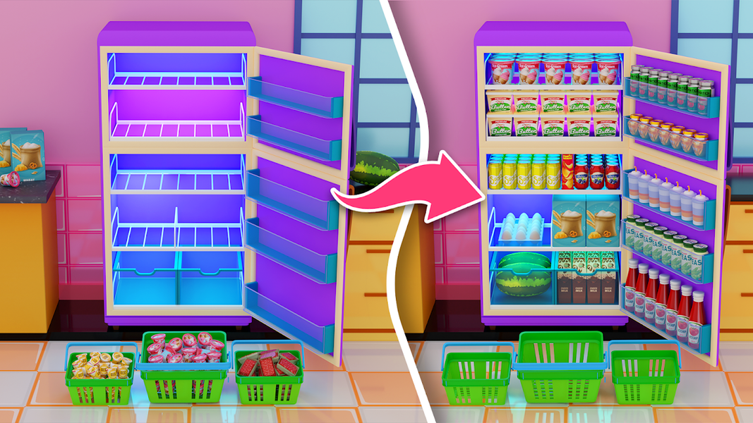 Fill The Fridge Organizer Game - عکس بازی موبایلی اندروید
