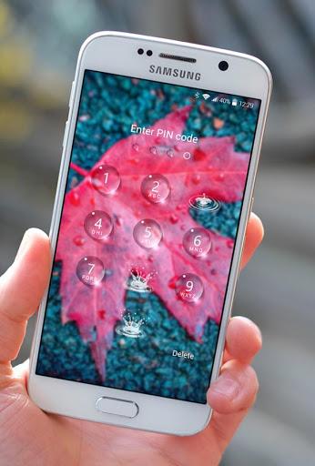 Lock screen - water droplets - عکس برنامه موبایلی اندروید