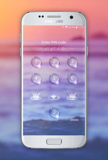 Lock screen - water droplets - عکس برنامه موبایلی اندروید