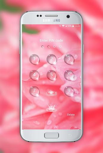 Lock screen - water droplets - عکس برنامه موبایلی اندروید