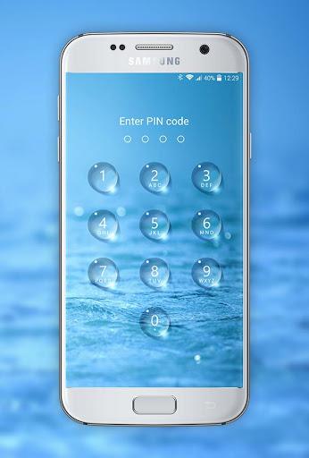 Lock screen - water droplets - عکس برنامه موبایلی اندروید