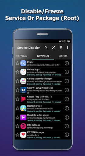 Service Freezer (Root) - عکس برنامه موبایلی اندروید