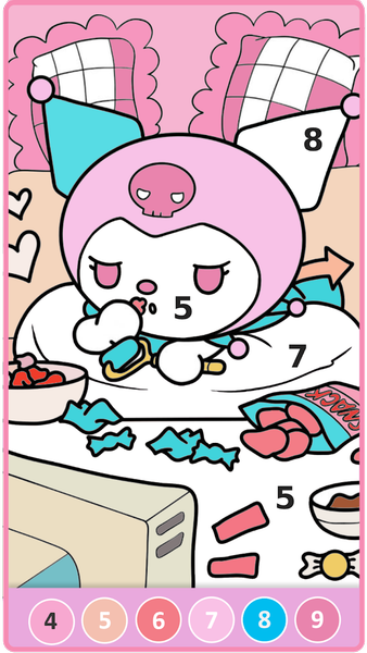 Ku-Romi Coloring By Number - Gameplay image of android game