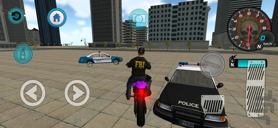 موتورسوار و پلیس ، موتوری - عکس بازی موبایلی اندروید
