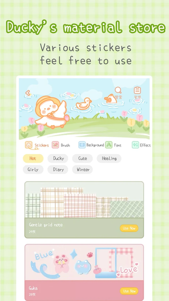 Ducky Notes-Cute Diary App - Image screenshot of android app