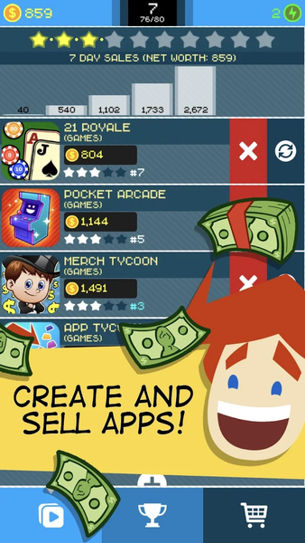 App Tycoon - Gameplay image of android game