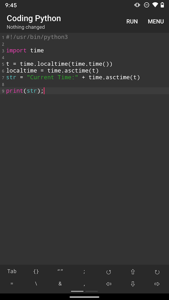 Coding Python - عکس برنامه موبایلی اندروید