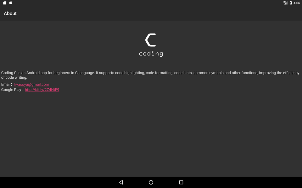Coding C - Image screenshot of android app