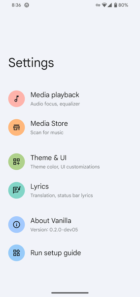 Vanilla Music Player - عکس برنامه موبایلی اندروید