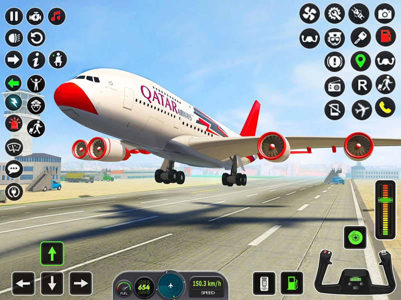 Flight Sim ۳D: Airplane Games - عکس بازی موبایلی اندروید