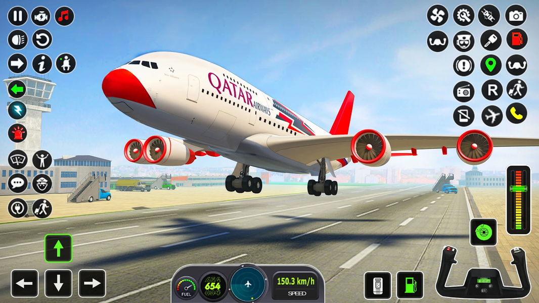 Flight Sim 3D: Airplane Games - Gameplay image of android game