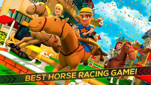 Cartoon Horse Riding: Run Race - Gameplay image of android game