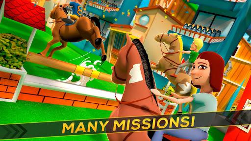 Cartoon Horse Riding: Run Race - Gameplay image of android game