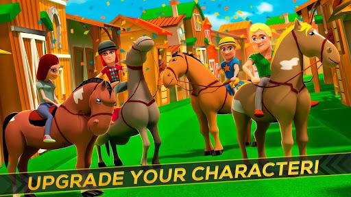 Cartoon Horse Riding: Run Race - Gameplay image of android game