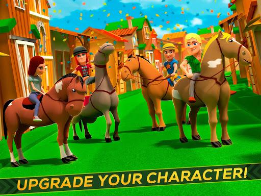 Cartoon Horse Riding: Run Race - Gameplay image of android game