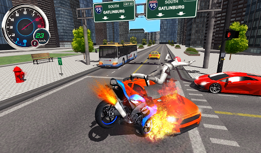 Moto Traffic 3D - Gameplay image of android game