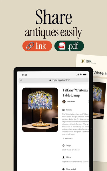 Antique Identifier Zophi - عکس برنامه موبایلی اندروید