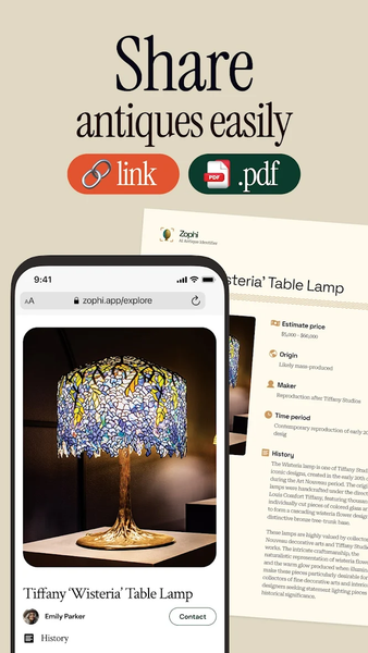 Antique Identifier Zophi - عکس برنامه موبایلی اندروید