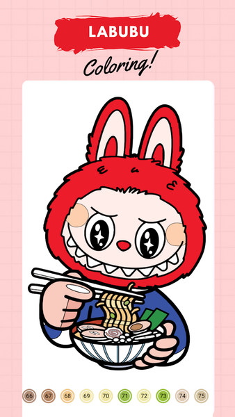 Labubu Coloring by Number - عکس بازی موبایلی اندروید