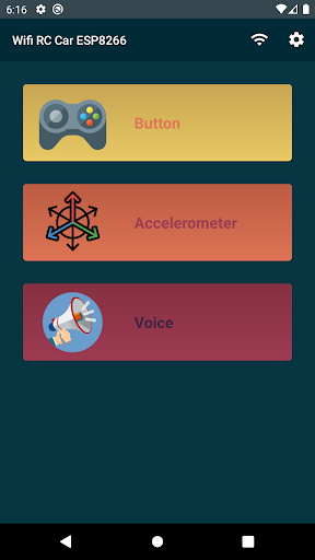Wifi RC Car ESP8266 - Image screenshot of android app