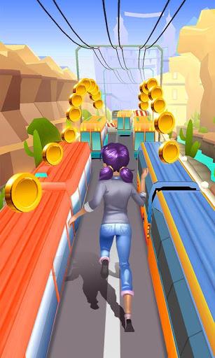 Railway Train lady Surfs - Gameplay image of android game