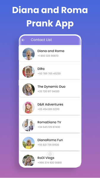 Diana and Roma Fake Video Call - Image screenshot of android app