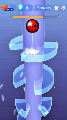 Tower Ladybug Ball Jump - Gameplay image of android game