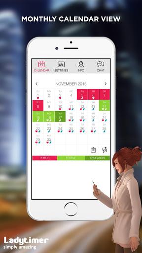 Ladytimer Ovulation Calendar - عکس برنامه موبایلی اندروید