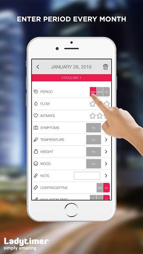 Ladytimer Ovulation Calendar - عکس برنامه موبایلی اندروید