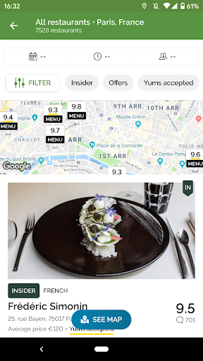 TheFork - Restaurant bookings - Image screenshot of android app