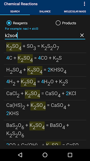 Chemical Reactions - Image screenshot of android app