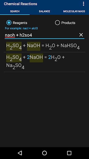Chemical Reactions - Image screenshot of android app