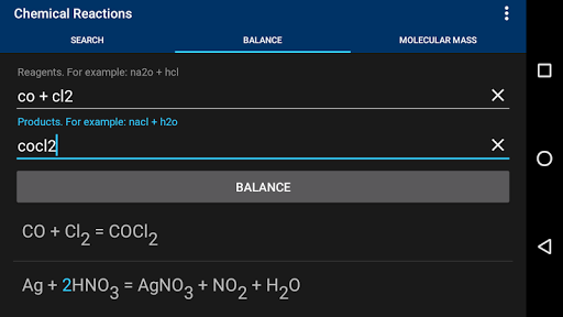 Chemical Reactions - عکس برنامه موبایلی اندروید